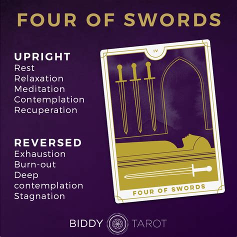 劍四正|寶劍四｜Four of Swords【愛情塔羅正位/逆位解釋